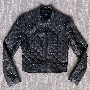 BEBE Size S Women’s Leather Jacket Black NEW!